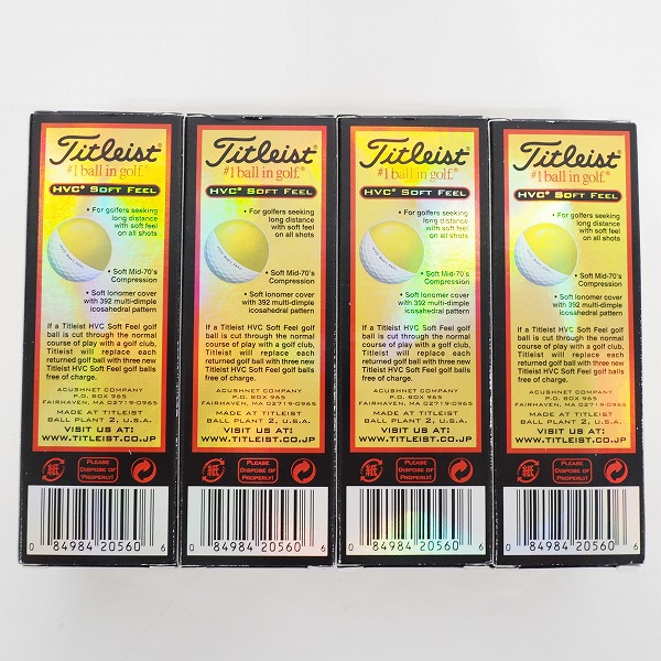 実際に弊社で買取させて頂いた【未使用】Titleist/タイトリスト HVC SOFT FEEL ゴルフボール ホワイト 1ダースの画像 3枚目