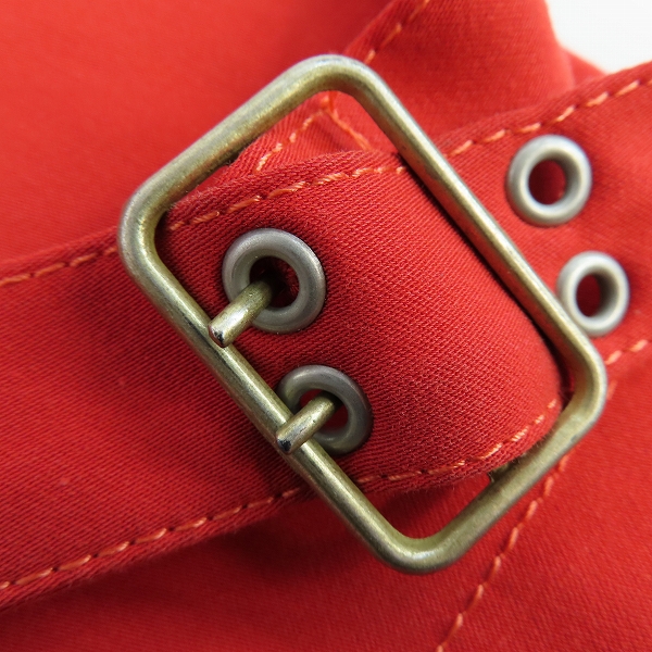 実際に弊社で買取させて頂いたIZREEL×ALMOND/イズリール×アーモンド トレンチコート レッド 46の画像 7枚目