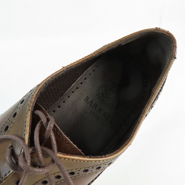 実際に弊社で買取させて頂いたBARRATS/バラッツ メダリオン レザー シューズ /7.5の画像 4枚目