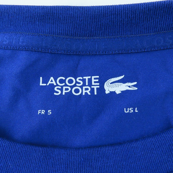 実際に弊社で買取させて頂いたLACOSTE/ラコステ LACOSTE SPORT/ラコステスポーツ パッチワーク風クロックプリント 半袖Tシャツ/Lの画像 2枚目