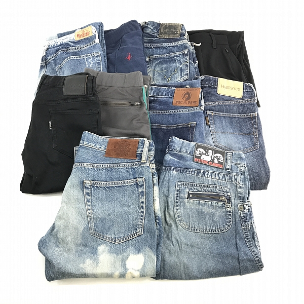 実際に弊社で買取させて頂いた【おまとめ/サンプル品含む】HYSTERIC GLAMOUR/ヒステリックグラマー デニムパンツ/スウェットパンツ 等