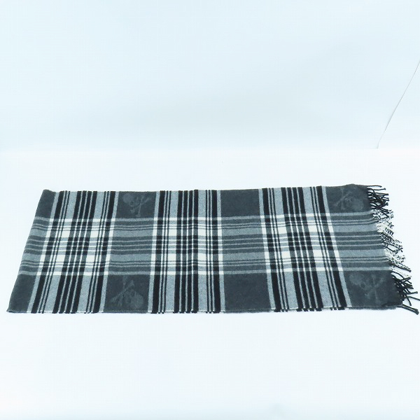 実際に弊社で買取させて頂いたmastermind JAPAN/マスターマインドジャパン Johnstons of Elgin カシミヤ チェック マフラー/ストールの画像 5枚目