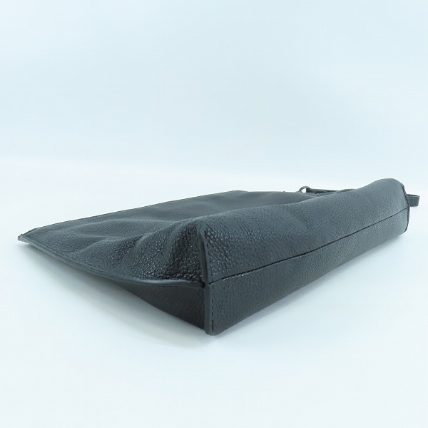 実際に弊社で買取させて頂いたCOACH/コーチ レザー セカンドバッグ クラッチバッグ/ポーチブラック F28614の画像 2枚目