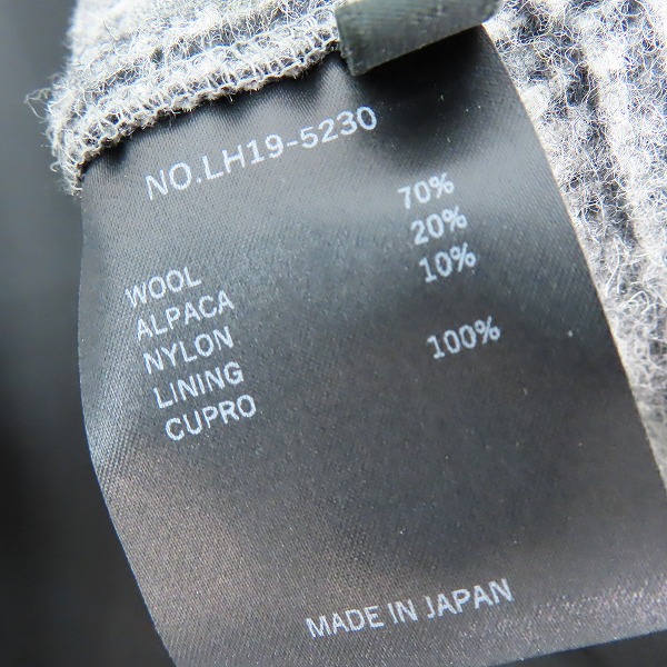 実際に弊社で買取させて頂いたlithium homme/リチウムオム チェック コート　LH19-5230/46の画像 4枚目