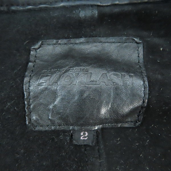 実際に弊社で買取させて頂いたBACKLASH/バックラッシュ ドイツタンニンカーフ製品染め M-65 ミリタリージャケット/2の画像 2枚目