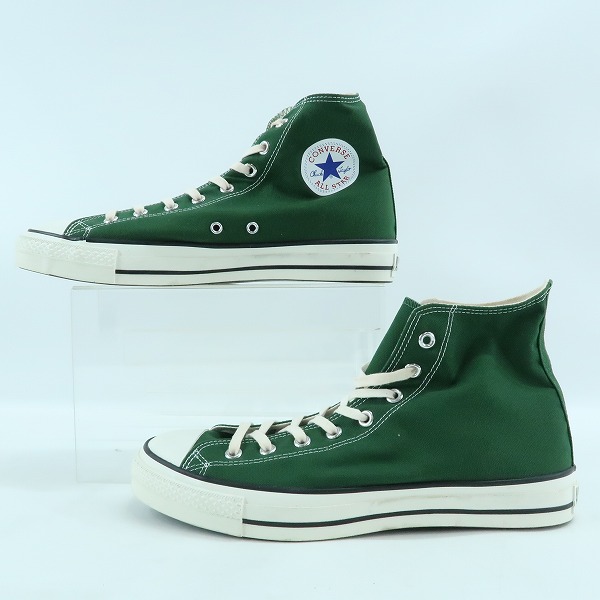 実際に弊社で買取させて頂いたCONVERSE/コンバース 日本製 ALL STAR/オールスター ハイカットスニーカー グリーン 3MH01/10.5の画像 3枚目