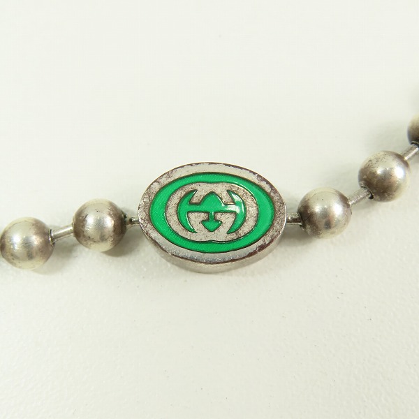 実際に弊社で買取させて頂いたGUCCI/グッチ インターロッキングGボールチェーンブレスレットの画像 4枚目