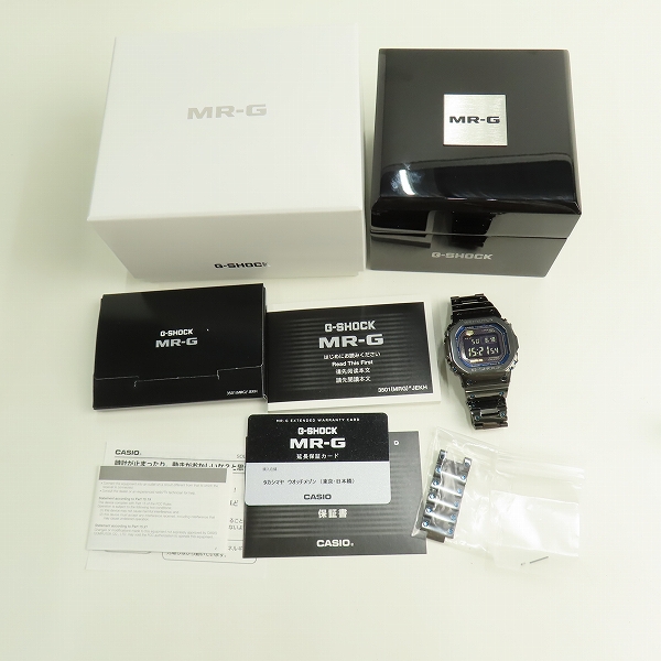 実際に弊社で買取させて頂いた【保証期間内】G-SHOCK/Gショック MR-G 青墨 タフソーラー/Bluetooth搭載 腕時計 MRG-B5000BA-1JRの画像 9枚目
