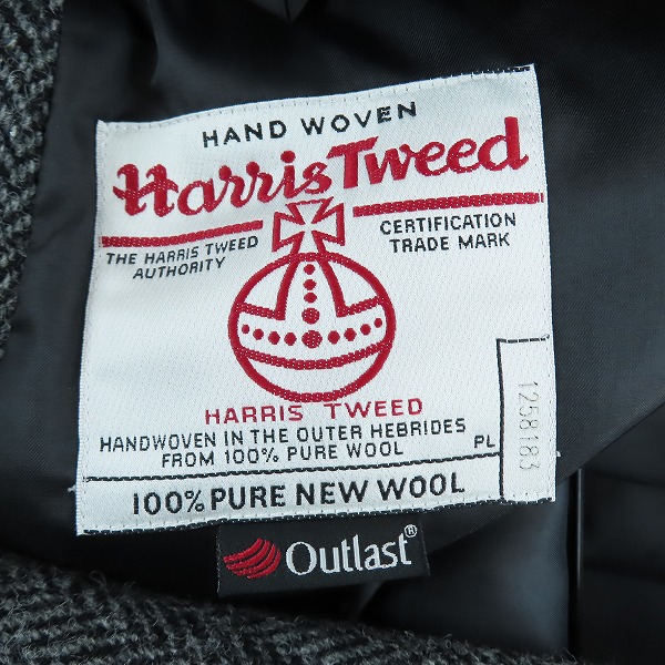 実際に弊社で買取させて頂いたBEAMS LIGHTS/ビームスライツ ハリスツイード 3ボタンジャケット/XXLの画像 5枚目