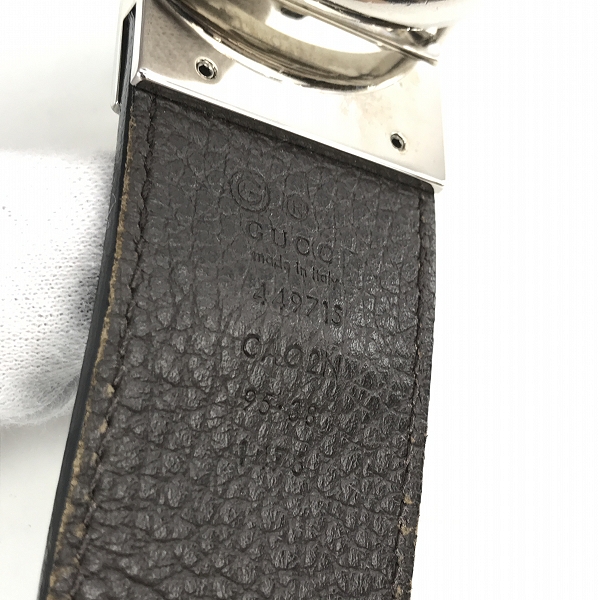 実際に弊社で買取させて頂いたGUCCI/グッチ レザー ベルト 449715/95-38の画像 3枚目