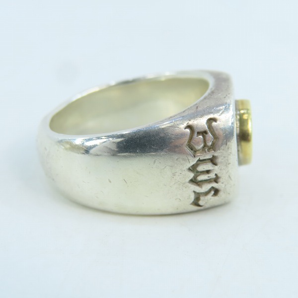 実際に弊社で買取させて頂いたBWL/ビルウォールレザー 18K HAPPY FACE ハッピーフェイス シグネット リング/16.5号の画像 4枚目