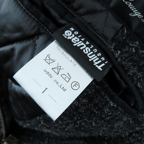 実際に弊社で買取させて頂いたLOUNGE LIZARD/ラウンジリザード シンサレート 裏地キルティング ダッフルコート/1の画像 4枚目