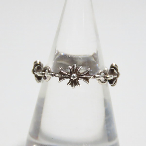 実際に弊社で買取させて頂いたCHROME HEARTS/クロムハーツ タイニーE CHプラス リング 4リンク 11.5号の画像 1枚目