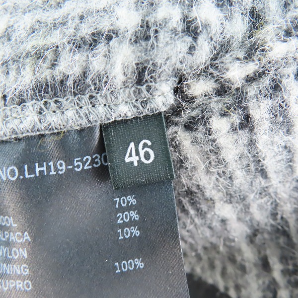 実際に弊社で買取させて頂いたlithium homme/リチウムオム チェック コート　LH19-5230/46の画像 3枚目