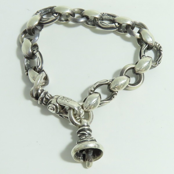 実際に弊社で買取させて頂いたLEONARD KAMHOUT/レナードカムホート シグネット ベベル ウィズ ヘロン ベル ブレスレットの画像 2枚目