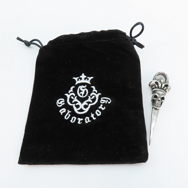 実際に弊社で買取させて頂いたGABORATORY/ガボラトリー/ガボール スカル クラウン ダガー チゼルドループ ペンダントトップの画像 6枚目