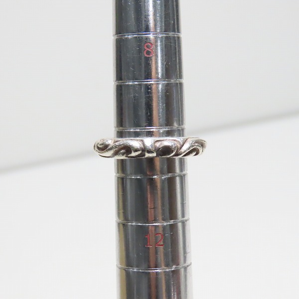 実際に弊社で買取させて頂いたCHROME HEARTS/クロムハーツ SCRL BAND/スクロールバンド リング/10-10.5号の画像 9枚目
