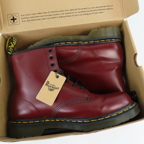 実際に弊社で買取させて頂いたDr.Martens/ドクターマーチン 1460 8EYE BOOT/8ホール ブーツ チェリーレッド UK8の画像 7枚目
