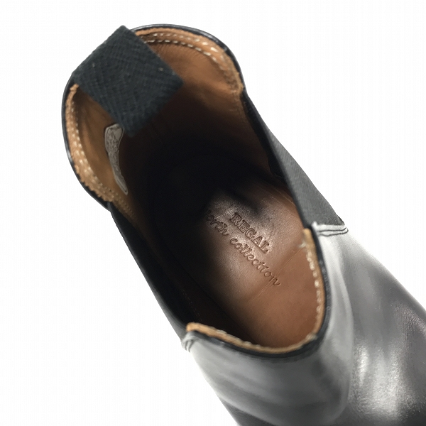 実際に弊社で買取させて頂いたREGAL/リーガル サイドゴアブーツ ブラック B9G JV/26EEEの画像 4枚目