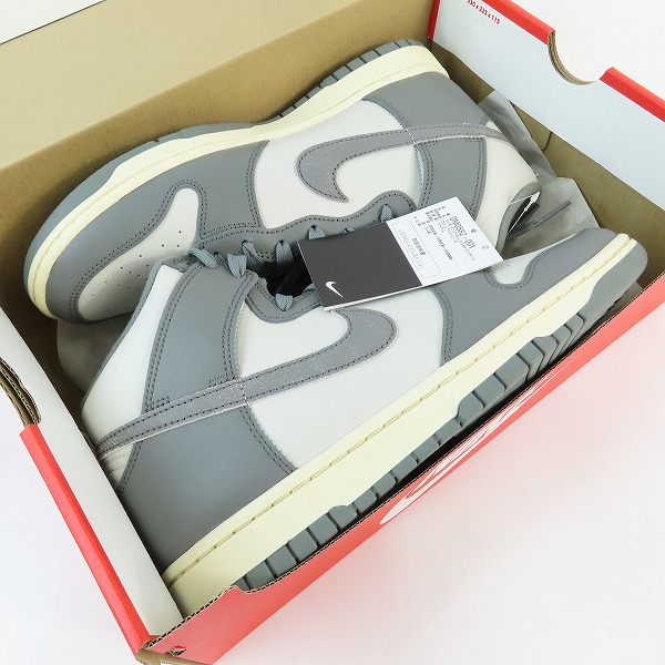 実際に弊社で買取させて頂いた【未使用】NIKE/ナイキ DUNK HI RETRO SE VNTG/ダンク ハイ レトロ スペシャルエディション ヴィンテージ DM0582-001/27.5の画像 8枚目