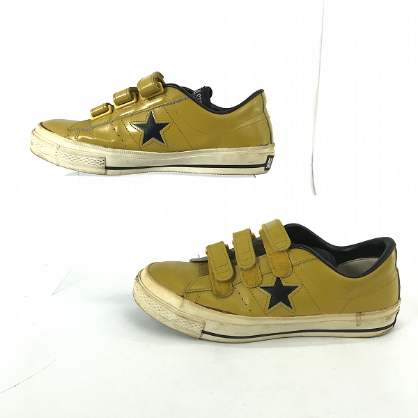 実際に弊社で買取させて頂いたCONVERSE/コンバース 90s/90年代 ワンスター ベルクロ MADE IN JAPAN/日本製 V-3 マスタード/8の画像 3枚目