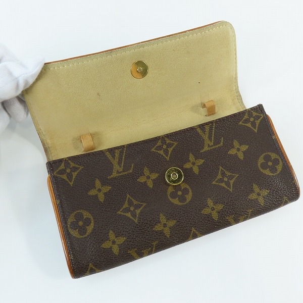 実際に弊社で買取させて頂いたLOUIS VUITTON/ルイ・ヴィトン モノグラム ポシェットツインPM M51854の画像 3枚目