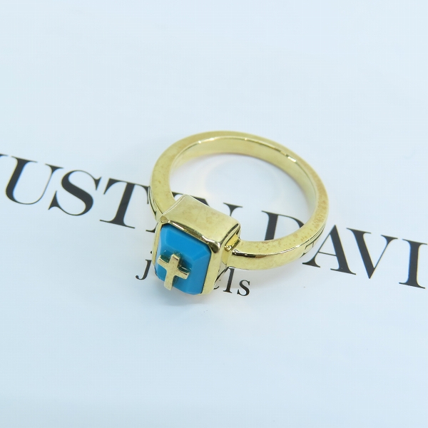 実際に弊社で買取させて頂いた【ギャラ付き】Justin Davis/ジャスティンデイビス Baby Eminem/ベビーエミネム リングｗ/ターコイズ SRJ768/3号