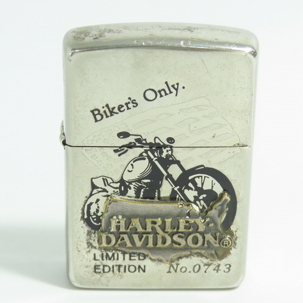 実際に弊社で買取させて頂いたZIPPO/ジッポー HARLEY DAVIDSON/ハーレーダビッドソン Biker's Only. メタル貼り 1995年製