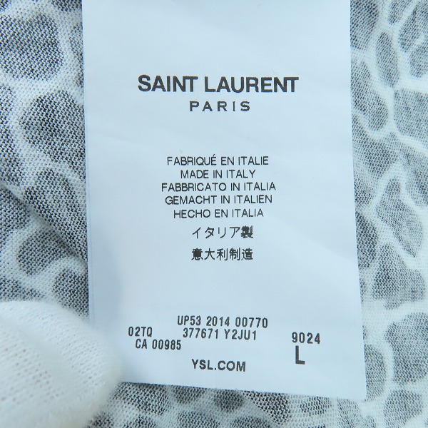 実際に弊社で買取させて頂いたSAINT LAURENT PARIS/サンローランパリ プリント半袖Tシャツ 377671 Y2JU1/Lの画像 3枚目