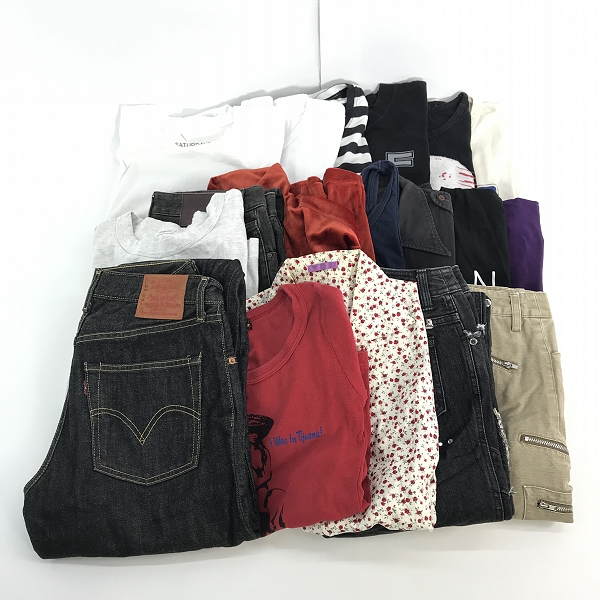 実際に弊社で買取させて頂いた【おまとめ】ヒステリックグラマー/ポールスミス/リーバイス 等 デニムパンツ/Tシャツ/半袖シャツ 他