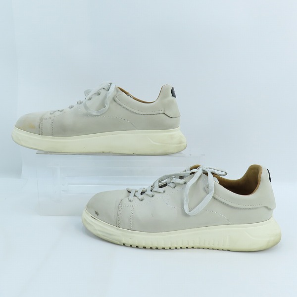 実際に弊社で買取させて頂いたEMPORIO ARMANI/エンポリオアルマーニ レザースニーカー ライトグレー系 X4X264 XF570 US11の画像 3枚目