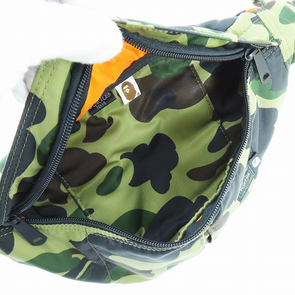 実際に弊社で買取させて頂いた【サンプル品】PORTER×A BATHING APE/ポーター×アベイシングエイプ 1ST CAMO WAIST POUCH ウエストポーチ/バッグの画像 4枚目