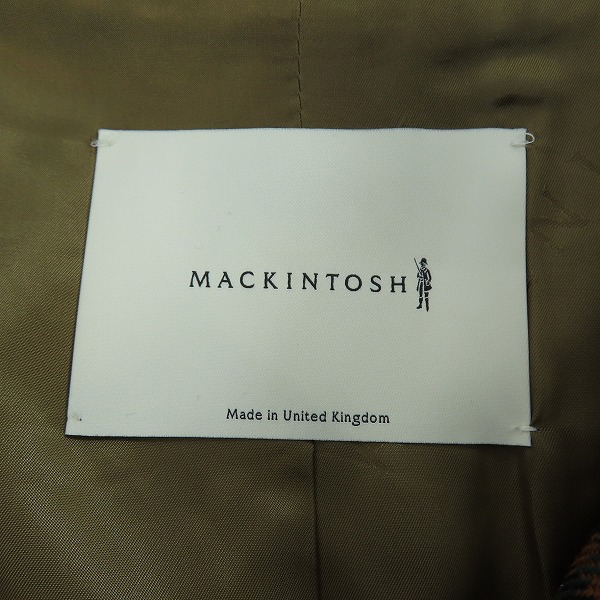 実際に弊社で買取させて頂いたMACKINTOSH/マッキントッシュ チェック柄 ウール オーバーサイズ ステンカラーコート BLACKRIDGE GM-113F/36の画像 3枚目