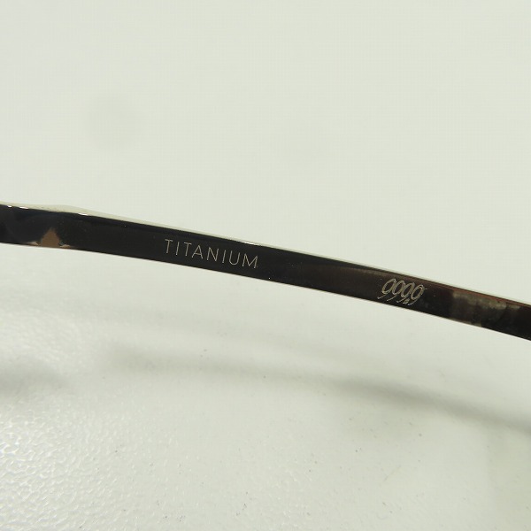 実際に弊社で買取させて頂いた999.9/フォーナインズ TITANIUM/チタン METAL FRAME/メタルフレーム 眼鏡/メガネフレーム S-120Tの画像 6枚目