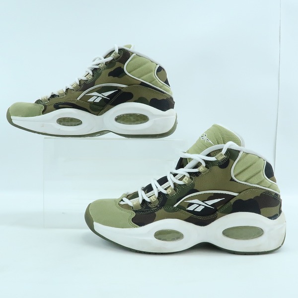 実際に弊社で買取させて頂いたA BATHING APE×mita sneakers×Reebok/アベイジングエイプ×ミタスニーカーズ×リーボック クエスチョン ミッド BD4232/28.5の画像 3枚目