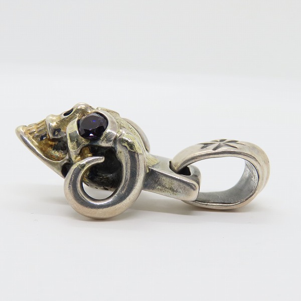 実際に弊社で買取させて頂いたBWL/ビルウォールレザー ラムグッドラックスカル ゴールドサダー ペンダントの画像 3枚目