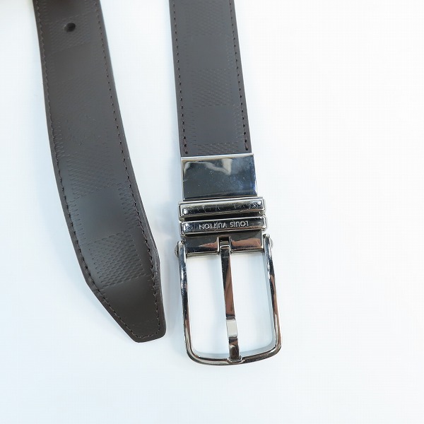 実際に弊社で買取させて頂いたLOUIS VUITTON/ルイヴィトン サンチュールスタンプ ダミエアンフィニ レザー ベルト M9787の画像 1枚目