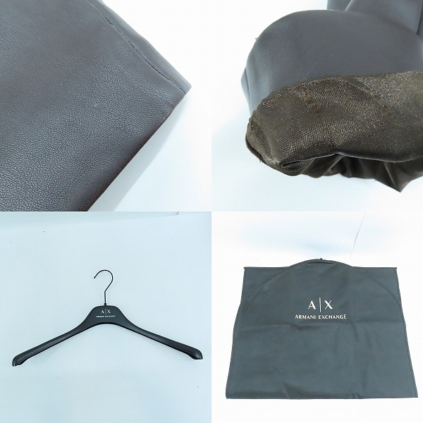 実際に弊社で買取させて頂いたARMANI EXCHANGE/アルマーニエクスチェンジ エコレザー シングルライダースジャケット 8NZB08 ZNAAZ/Mの画像 9枚目