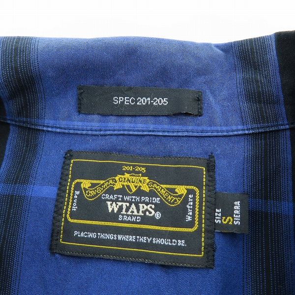 実際に弊社で買取させて頂いたWTAPS/ダブルタップス チェック柄 長袖シャツ 131GWDT-SHM05/Sの画像 2枚目