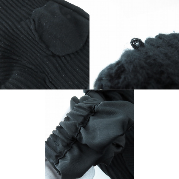 実際に弊社で買取させて頂いた【JPタグ】PRADA/プラダ Re-Nylon 三角ロゴプレート カシミアウール切替 ジップアップパーカー P25L34 S222 109R/36の画像 9枚目