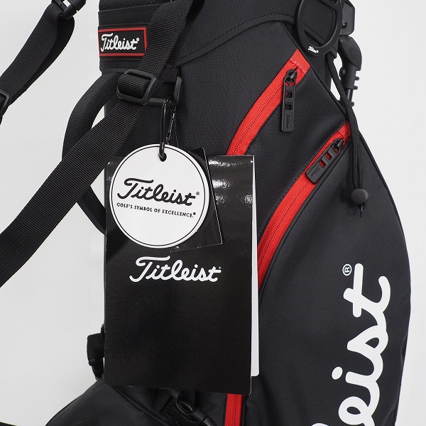 実際に弊社で買取させて頂いた【未使用】Titleist/タイトリスト New Players 4/プレーヤーズ スタンド式 4分割キャディバッグ ブラック/TB23SX4A-006の画像 4枚目