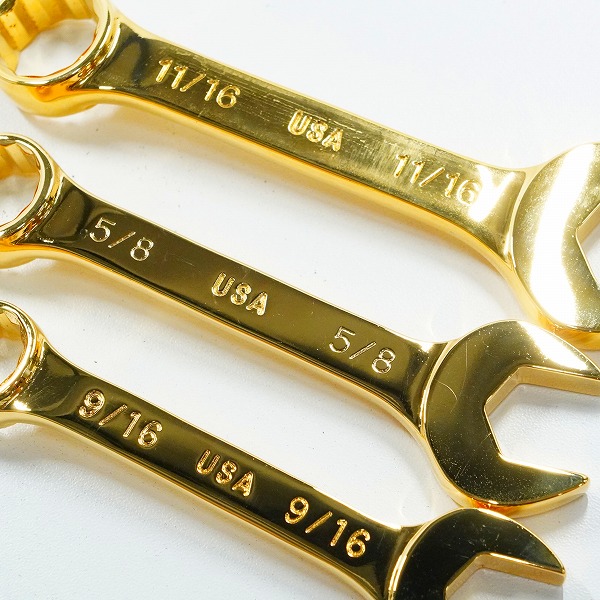 実際に弊社で買取させて頂いたMac Tools/マックツールズ 1993 Limited Edition 24K Gold Plated コンビネーションレンチ セットの画像 8枚目