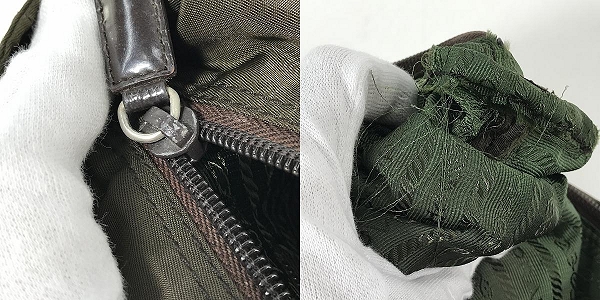 実際に弊社で買取させて頂いたPRADA/プラダ ロゴプレート ナイロン トートバッグの画像 7枚目