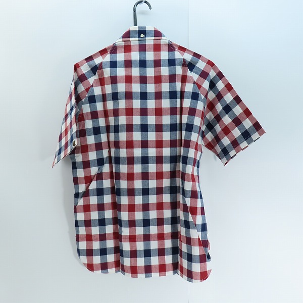 実際に弊社で買取させて頂いたA BATHING APE/アベイシングエイプ チェック柄 半袖シャツ/Mの画像 1枚目