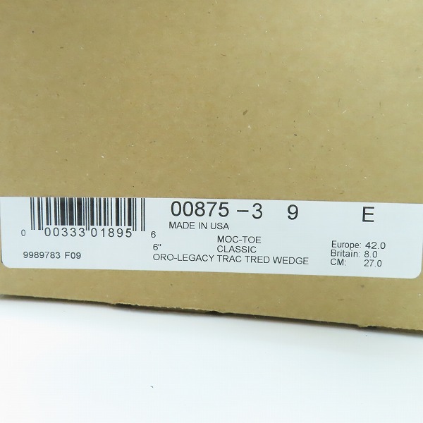 実際に弊社で買取させて頂いたRED WING/レッドウィング 6-inch Classic Moc アイリッシュセッター モックトゥ 875/9Eの画像 9枚目