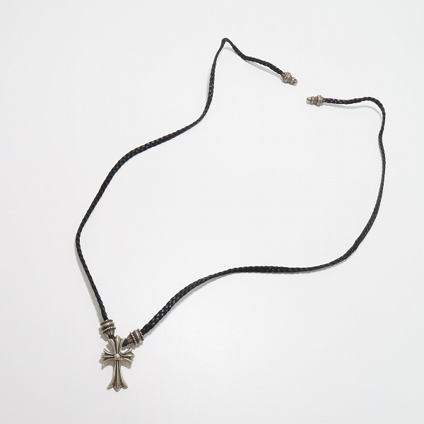 実際に弊社で買取させて頂いたCHROME HEARTS/クロムハーツ クリンプト スモールCHクロスペンダント w/レザーブレード の画像 7枚目