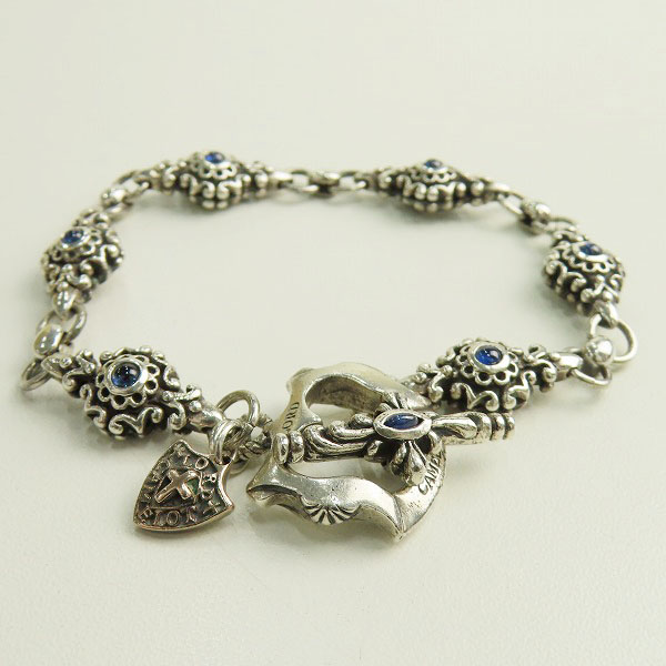 実際に弊社で買取させて頂いたLord Camelot/ロードキャメロット カラーストーン チェーンブレスレット 6リンクの画像 3枚目