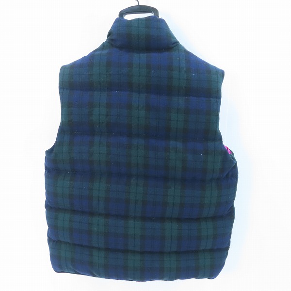 実際に弊社で買取させて頂いたJUNYA WATANABE MAN×MONCLER/ジュンヤワタナベマン×モンクレール チェック柄 ウール ダウンベスト YP-J085/Lの画像 1枚目