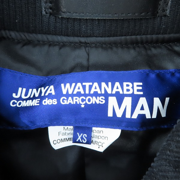 実際に弊社で買取させて頂いたCOMME des GARCONS JUNYA WATANABE MAN/コムデギャルソンジュンヤワタナベマン カウレザージャケット WH-J018/XSの画像 2枚目