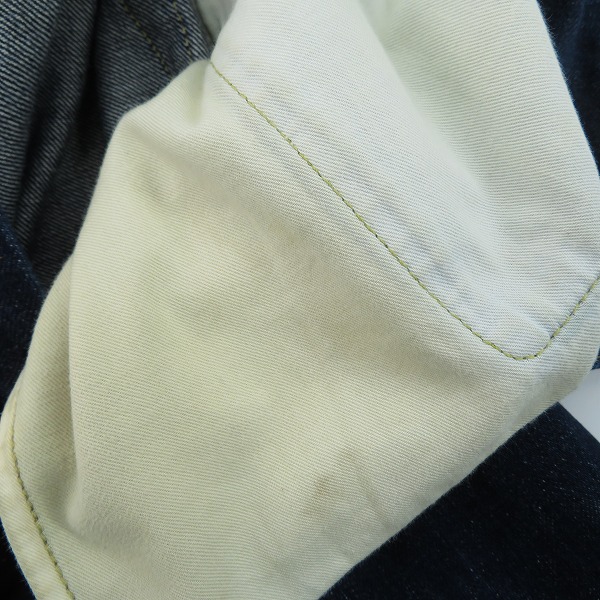 実際に弊社で買取させて頂いたGANRYU COMME des GARCONS/ガンリュウコムデギャルソン インディゴ サルエルパンツ EM-P020/Sの画像 7枚目